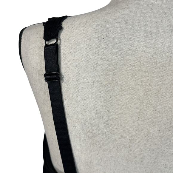 Chico’s Travelers SZ 2 (Large) Tank Top Lace Trim Liquid Knit Adjustable Straps - Picture 5 of 8